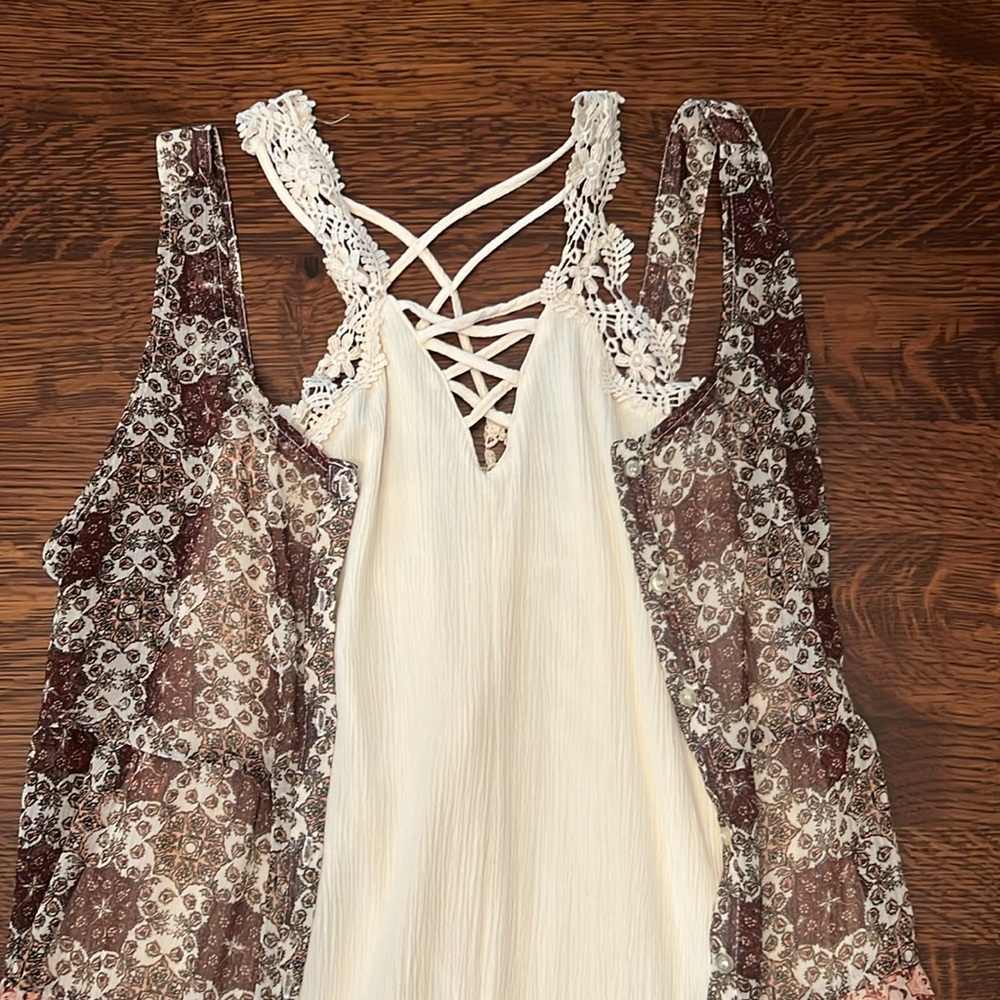 Coco + Jaimenson Women’s Cream Color Dress and Cover in size Medium/Small